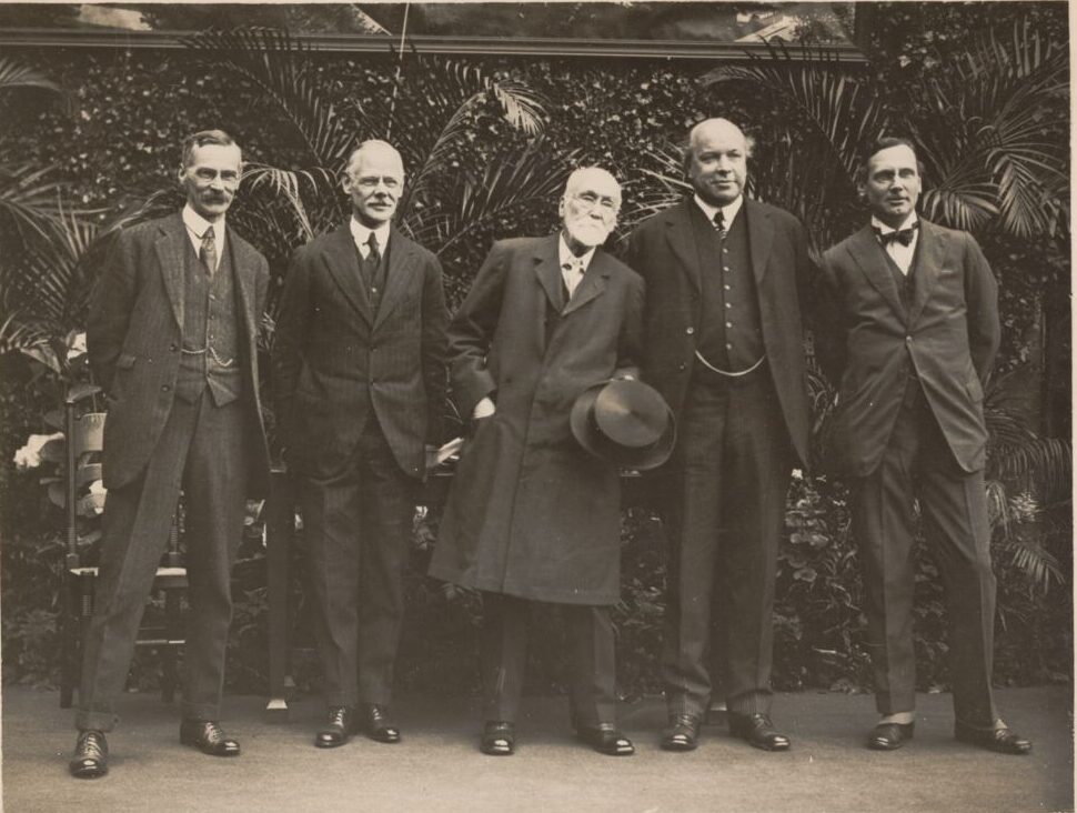 L-R: Stephen, Seebohm, Joseph, Arnold, Oscar Rowntree in 1923