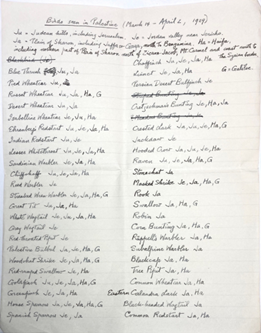 Michael’s birdwatching records in Palestine page 1
