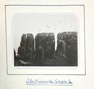Black and white image of the farne sialnds