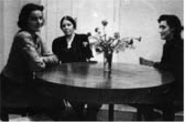 Tessa, Mary Penman and Jean Rowntree, in an apartment